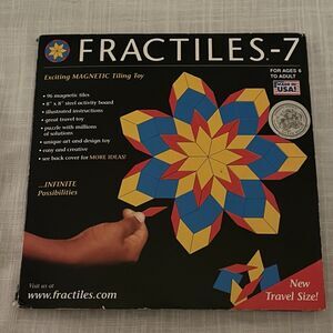 Fractiles-7 & Symmetry Magnetic Tile Toy Math Pattern Geometry Travel Activity